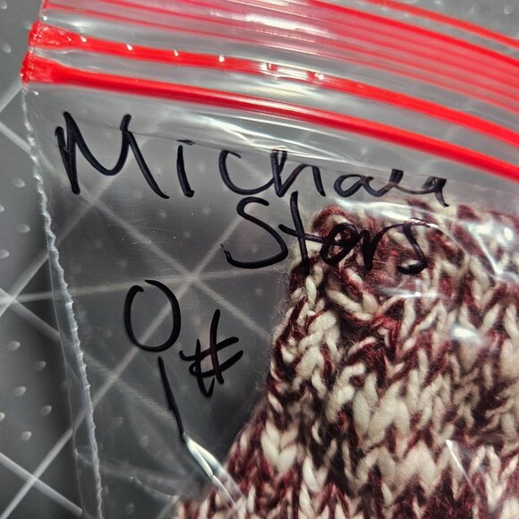 Michael Stars Burgundy Cream Knit Cardigan 1 Grunge, Coffeecore Americana Fall - Picture 8 of 14